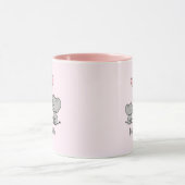 Personalisierter Name Niedlich Elephant Mama & Bab Tasse (Zentrum)