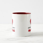 Personalisierter Name Niedlich Funny Pinguin und R Zweifarbige Tasse (Mittel)