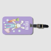 Personalisierter Name Niedlich gestopfte Tiersonne Gepäckanhänger (Vorderseite (Horizontal))