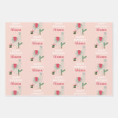 Personalisierter Name Niedlich Llama Cactus Birthd Geschenkpapier Set (Vorderseite 2)