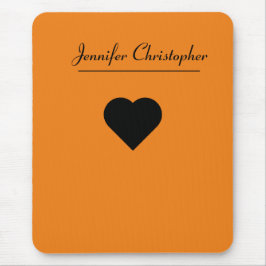 Personalisierter Name Niedlich moderne Script Oran Mousepad