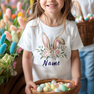 Personalisierter Name Niedlich Ostersonnige Kinder T-Shirt