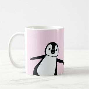 Personalisierter Name Niedlich Peeking Pinguin pin Kaffeetasse