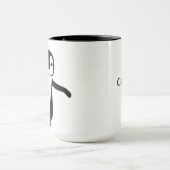 Personalisierter Name Niedlich Peeking Pinguin Url Tasse (Zentrum)