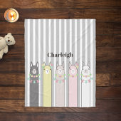 Personalisierter Name Niedlich Retro farbenfrohe L Fleecedecke