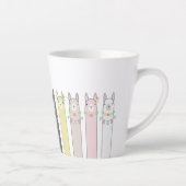 Personalisierter Name Niedlich Retro farbenfrohe L Milchtasse (Rechts)