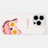 Personalisierter Name Niedlich Rosa Farbe Case-Mate iPhone Hülle (Rückseite (Horizontal))
