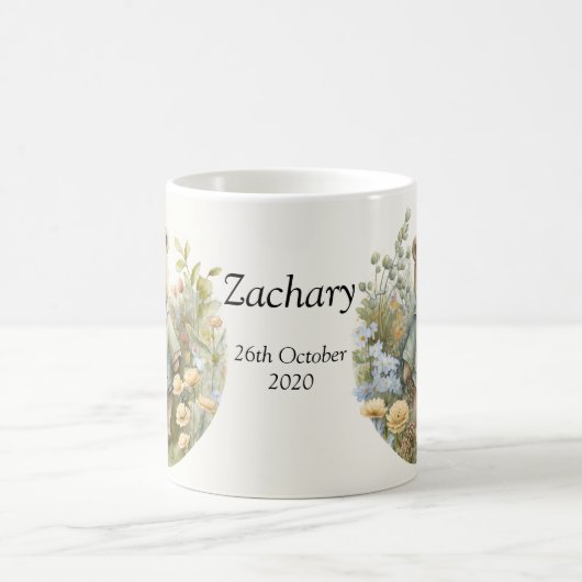 Personalisierter Name Niedlich Teddy Bear Tasse (Mittel)