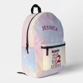 Personalisierter Name niedlich Unicorn 2. Bedruckter Rucksack