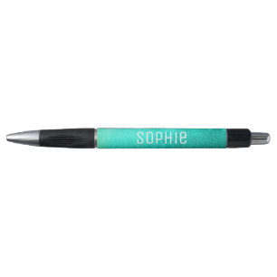 Personalisierter Name niedliche aquamarine Aquarel Kugelschreiber