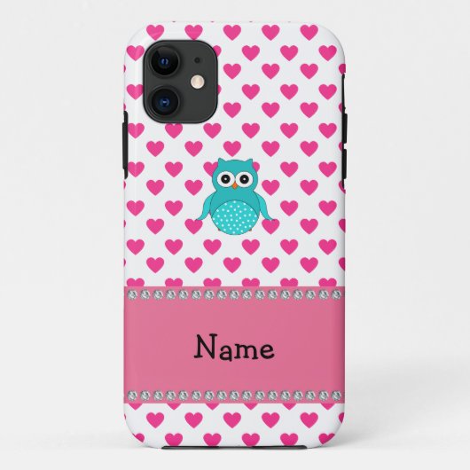 Personalisierter Name niedliche Eule Case-Mate iPhone Hülle (Rückseite)