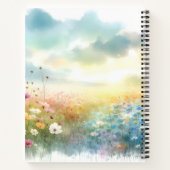 Personalisierter Name Notebook Schöne Blume Notizblock (Rückseite)