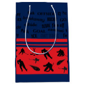 Personalisierter Name/Nummer-Hockey-Geschenktasche Mittlere Geschenktüte (Vorderseite)