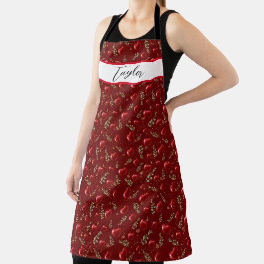 Personalisierter Name nur Kirschen Muster Schürze (InSitu)