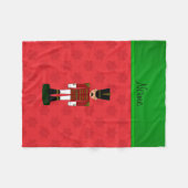 Personalisierter Name Nutcracker Rote Schneeflocke Fleecedecke (Vorderseite (Horizontal))
