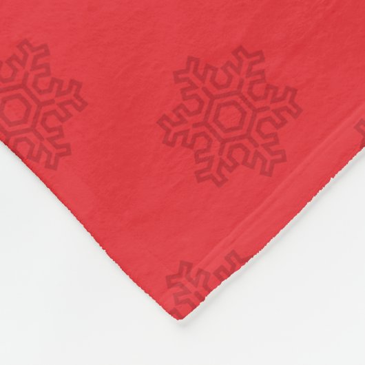 Personalisierter Name Nutcracker Rote Schneeflocke Fleecedecke (Ecke)