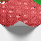 Personalisierter Name Nutcracker Roter Schneemanns Geschenkpapier (Ecke)