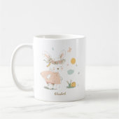Personalisierter Name Oaster Baby Rabbit Muster Kaffeetasse (Links)