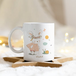 Personalisierter Name Oaster Baby Rabbit Muster Kaffeetasse