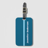 Personalisierter Name Ocean Blue Color Gepäckanhänger (Vorderseite Vertikal)