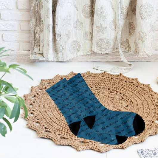 Personalisierter Name Ocean Blue Socken