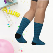 Personalisierter Name Ocean Blue Socken