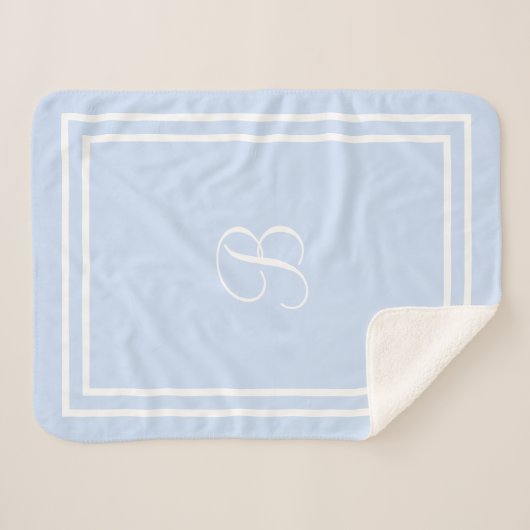 Personalisierter Name oder Anfangsbuchstabe Sherpadecke (Vorderseite (Horizontal))