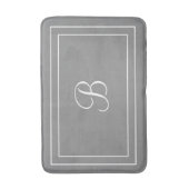 Personalisierter Name oder Anfangsgrau Badematte (Vorderseite Vertikal)