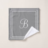 Personalisierter Name oder Anfangsname Badhandtuch Set (Waschlappen)