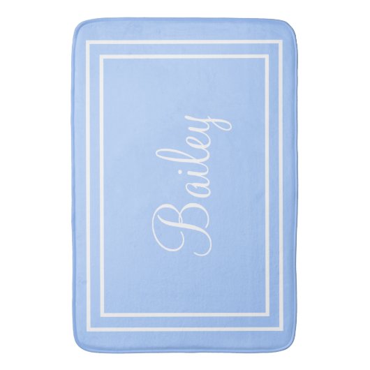 Personalisierter Name oder Anfangswaschmatte Badematte (Vorderseite Vertikal)