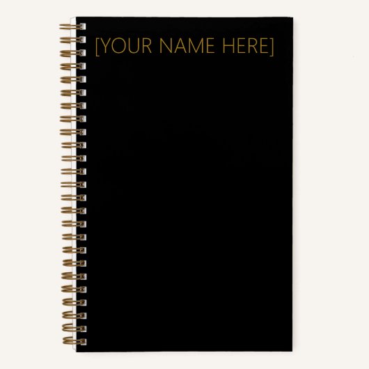 Personalisierter Name oder Monogram-Notebook Notizblock (Vorderseite)