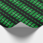 Personalisierter Name oder Text grün/schwarz Abstr Geschenkpapier (Ecke)