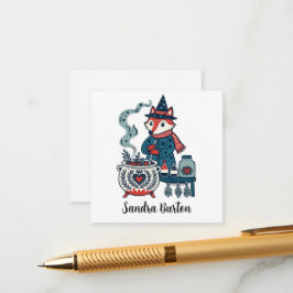 Personalisierter Name oder Text mit Fuchs-Kräutert Begleitkarte