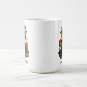 Personalisierter Name oder Text mit Fuchs-Tee  Kaffeetasse (Mittel)