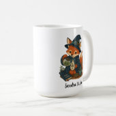 Personalisierter Name oder Text mit Fuchs-Tee  Kaffeetasse (VorderseiteRechts)