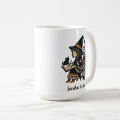 Personalisierter Name oder Text mit Hexenstudium Kaffeetasse (VorderseiteRechts)