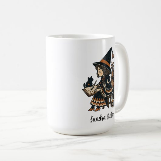 Personalisierter Name oder Text mit Hexenstudium Kaffeetasse (VorderseiteRechts)
