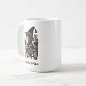 Personalisierter Name oder Text mit Hexenstudium Kaffeetasse (Vorderseite Links)