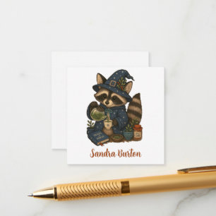 Personalisierter Name oder Text mit Waschbär-Kräut Begleitkarte