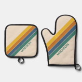 Personalisierter Name Ofenhandschuh & Topflappen-Set (Vorderseite)