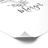 Personalisierter Name Oktober Marigold Birth Blume Fotodruck (Ecke)