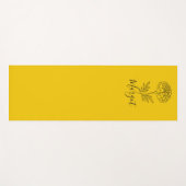 Personalisierter Name Oktober Marigold Birth Blume Yogamatte (Vorderseite (Horizontal))