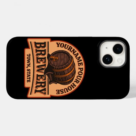 Personalisierter NAME Old Oak Barrel Bierbrauerei  Case-Mate iPhone Hülle (Rückseite (Horizontal))