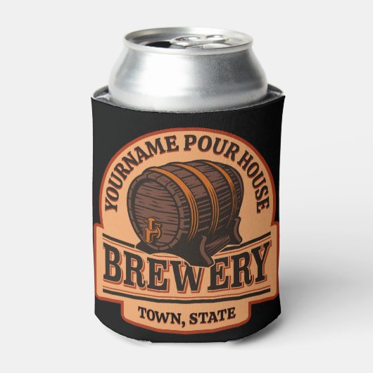 Personalisierter NAME Old Oak Barrel Bierbrauerei  Dosenkühler (Kanne Vorderseite)
