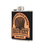 Personalisierter NAME Old Oak Barrel Bierbrauerei Flachmann (Links)