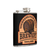 Personalisierter NAME Old Oak Barrel Bierbrauerei Flachmann (Rechts)