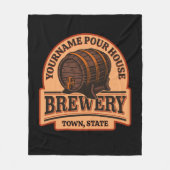 Personalisierter NAME Old Oak Barrel Bierbrauerei  Fleecedecke (Vorderseite)