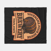Personalisierter NAME Old Oak Barrel Bierbrauerei Fleecedecke (Vorderseite (Horizontal))
