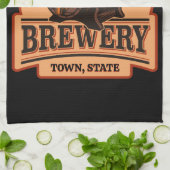 Personalisierter NAME Old Oak Barrel Bierbrauerei  Geschirrtuch (Gefaltet)