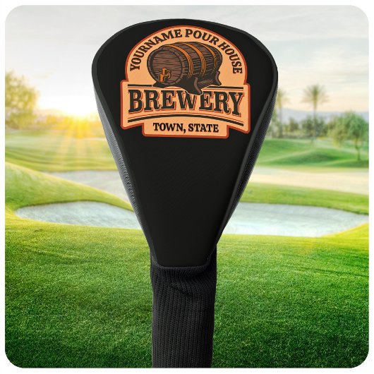 Personalisierter NAME Old Oak Barrel Bierbrauerei Golf Headcover